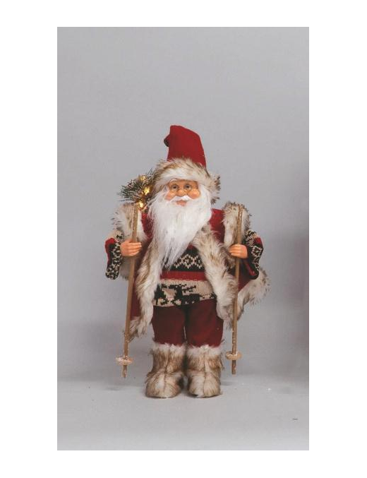BABBO NATALE ROSSO C/SCII  40cm EL-75721