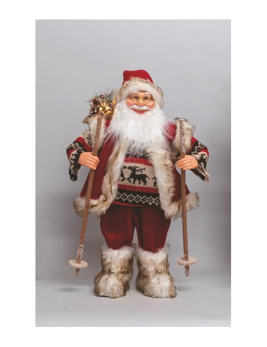 BABBO NATALE ROSSO C/SCII  60cm EL-75722
