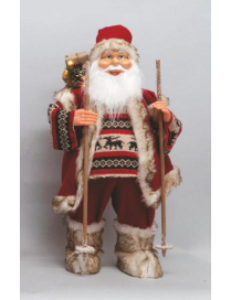 BABBO NATALE ROSSO C/SCII  80cm EL-75723