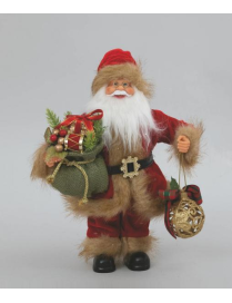 BABBO NATALE VELLUTO C/SFERA 30cm 76320