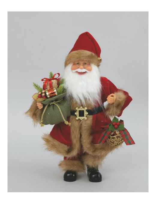 BABBO NATALE VELLUTO C/SFERA 40cm 76321