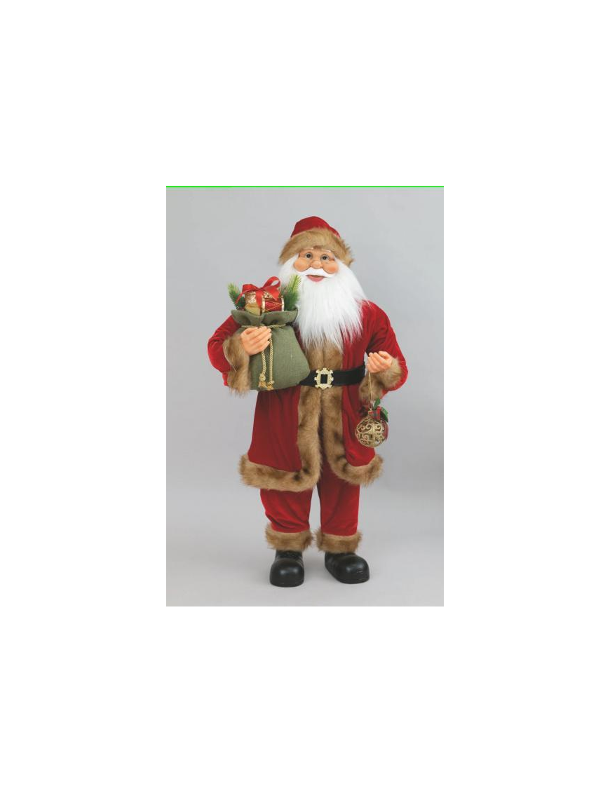 BABBO NATALE VELLUTO C/SFERA 90cm 76323