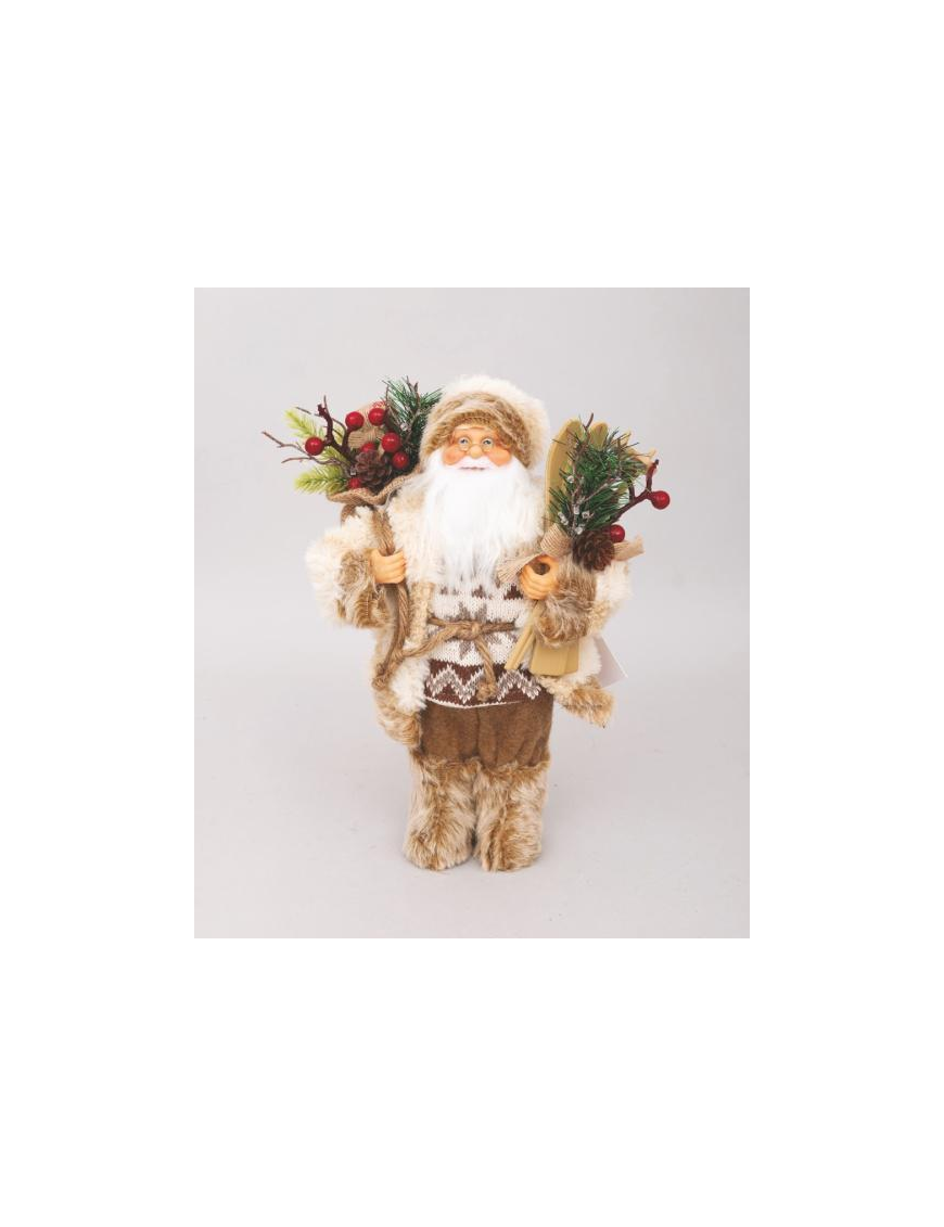 BABBO NATALE MARRONE 30cm 76882