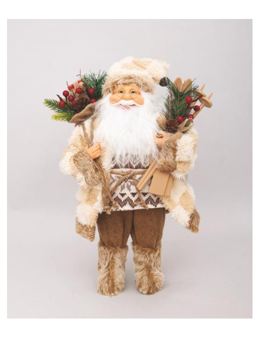 BABBO NATALE MARRONE 40cm 76883