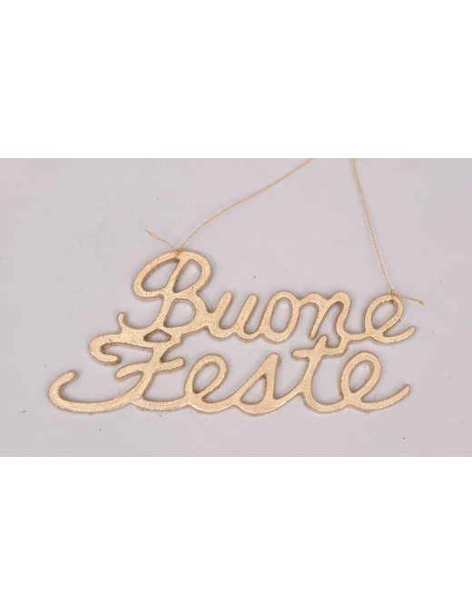 BUONE FESTE GLITTER ORO 21cm