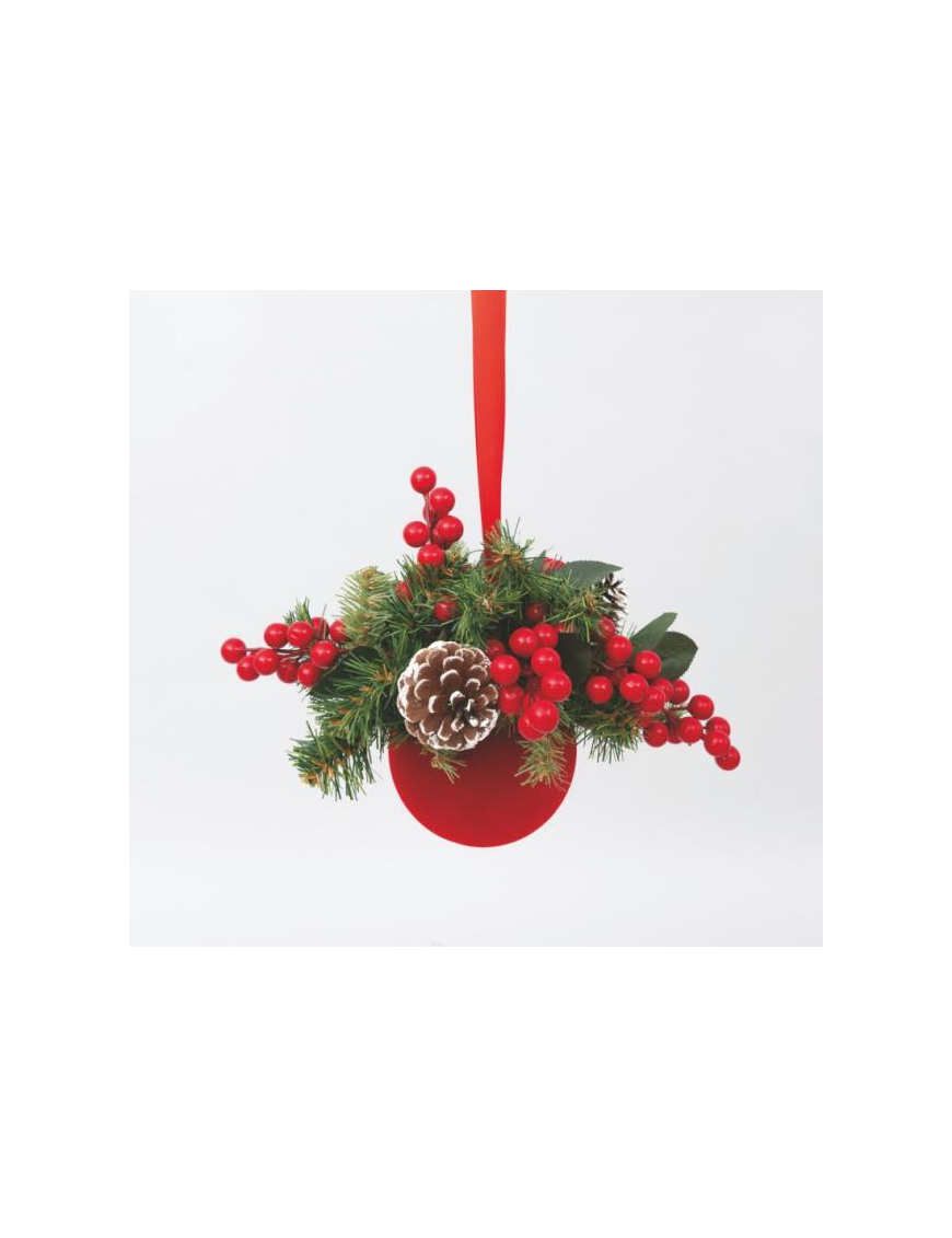 SFERA PVC VELLUTO ROSSO 120mm FL-90498