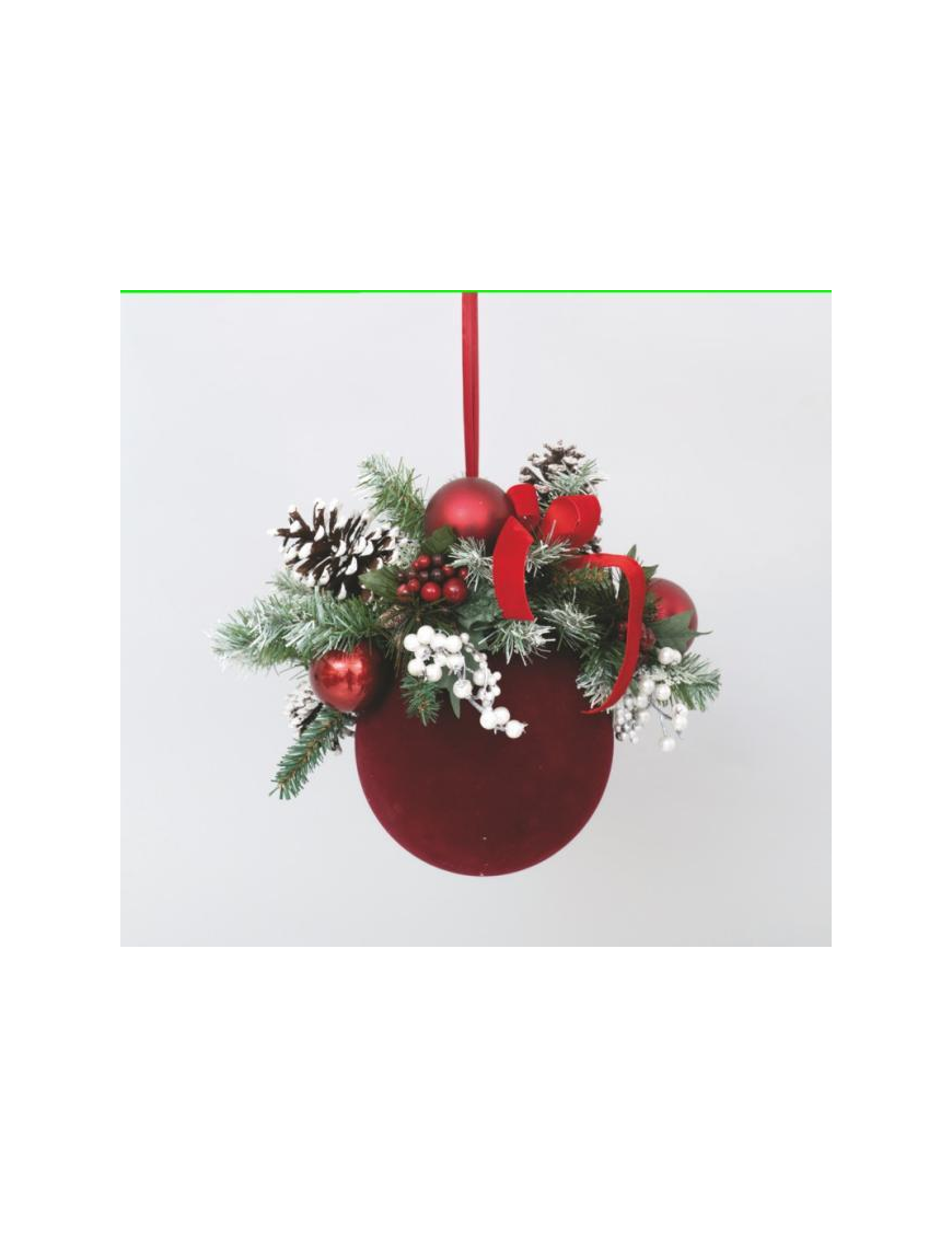 SFERA PVC VELLUTO BORDEAUX 200mm FL-9054