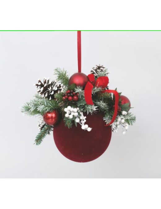 SFERA PVC VELLUTO BORDEAUX 200mm FL-9054
