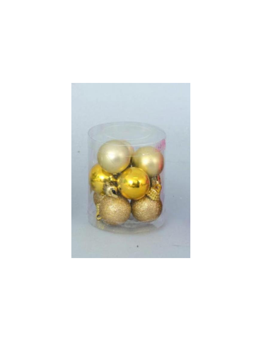 SFERE PVC ORO 30mm 9pz SATINATO/METALLIZZATO