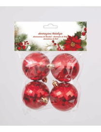 RED MIRROR BALL 60mm 4pcs