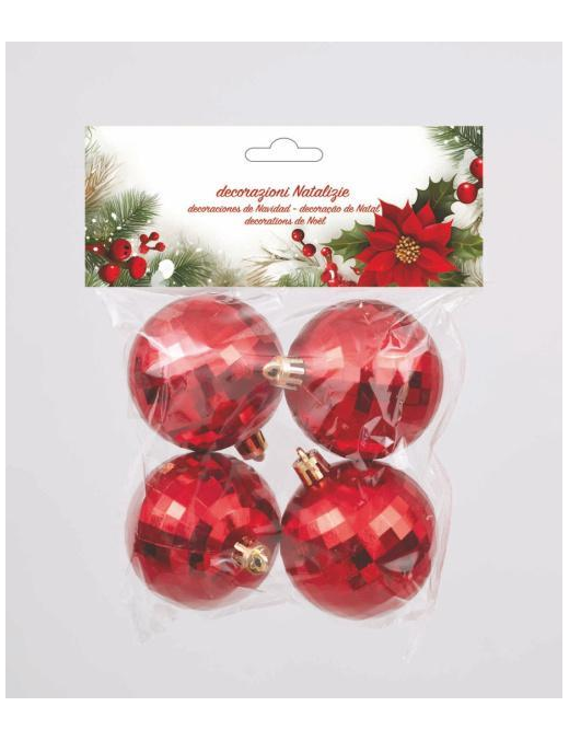 SFERA SPECCHIETTI ROSSO  60mm 4pz
