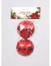RED MIRROR BALL 80mm 2pcs