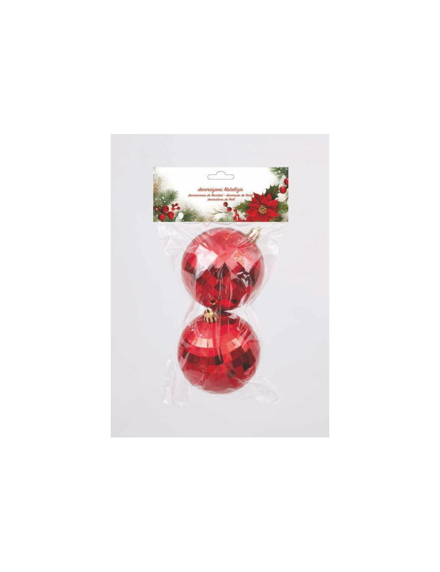 SFERA SPECCHIETTI ROSSO  80mm 2pz