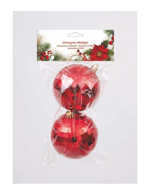 SFERA SPECCHIETTI ROSSO  80mm 2pz