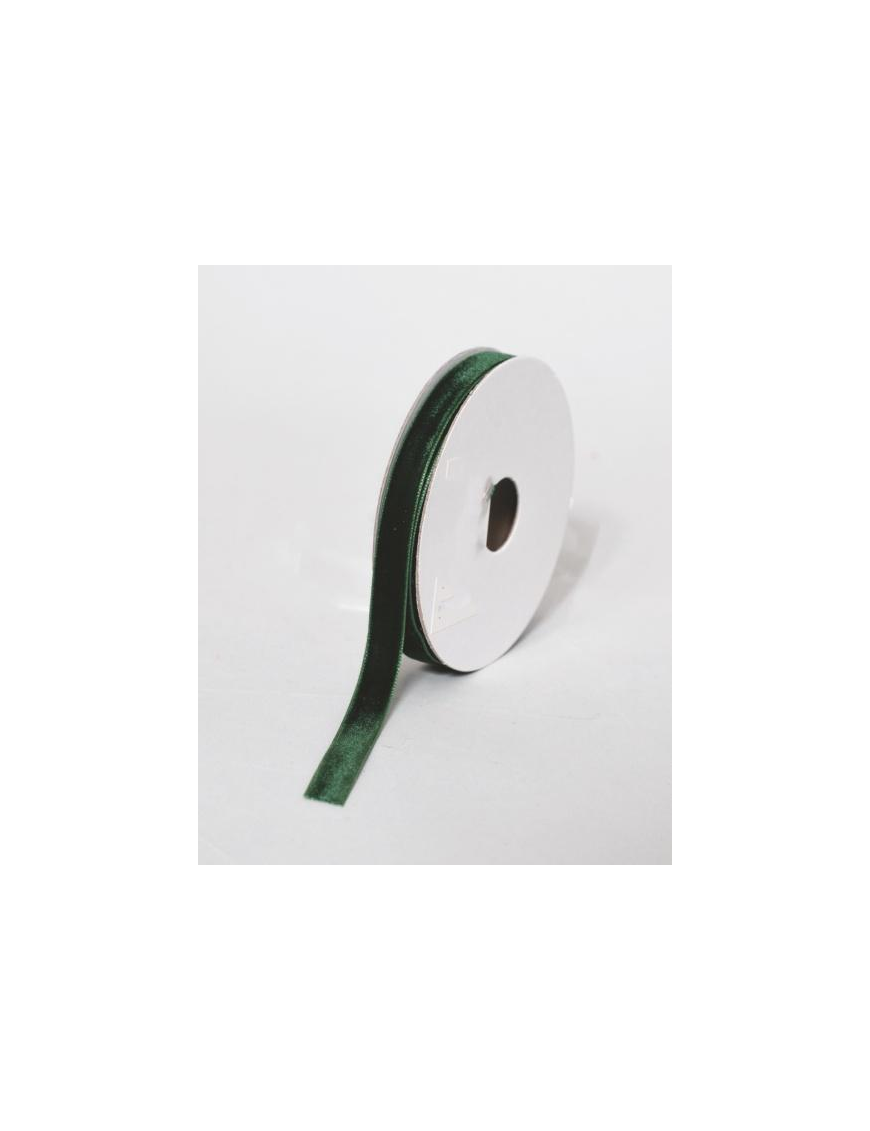 NASTRINO VELLUTO VERDE mm10x2,7mt
