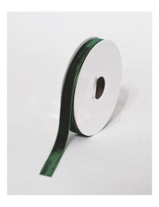 NASTRINO VELLUTO VERDE mm10x2,7mt