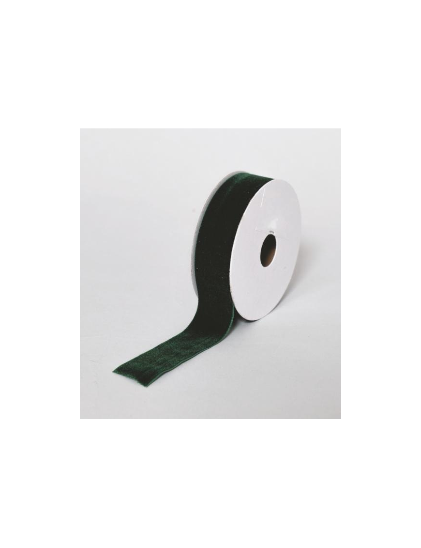 NASTRINO VELLUTO VERDE mm25x2,7mt
