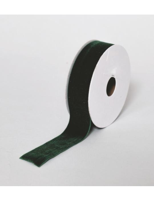 NASTRINO VELLUTO VERDE mm25x2,7mt
