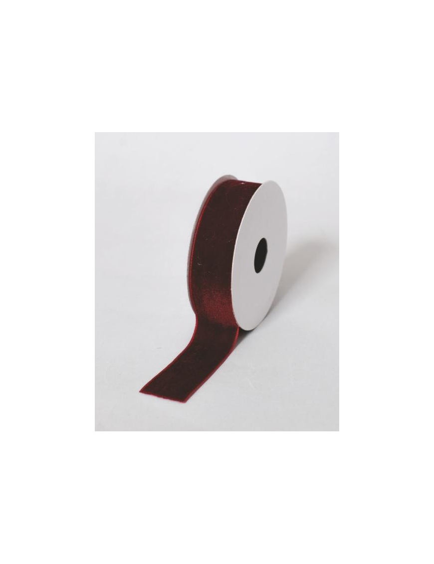 NASTRINO VELLUTO BORDEAUX mm25x2,7mt