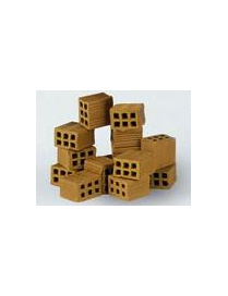 NATIVITY ACCESSORIES BRICKS 6 pieces 1.5x1.5x1 TERRACOTTA