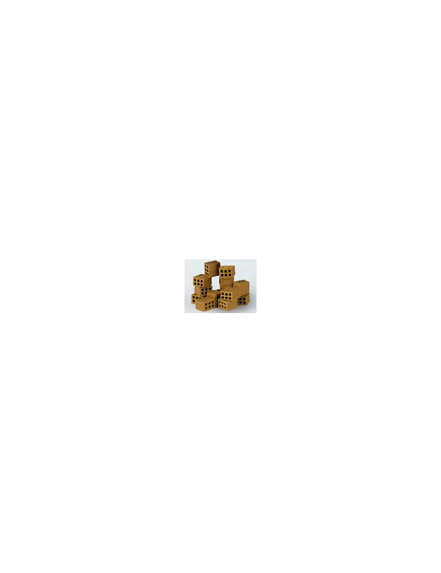 ACCESSORI PRESEPE MATTONCINI 6pezzi  1,5x1,5x1 TERRACOTTA