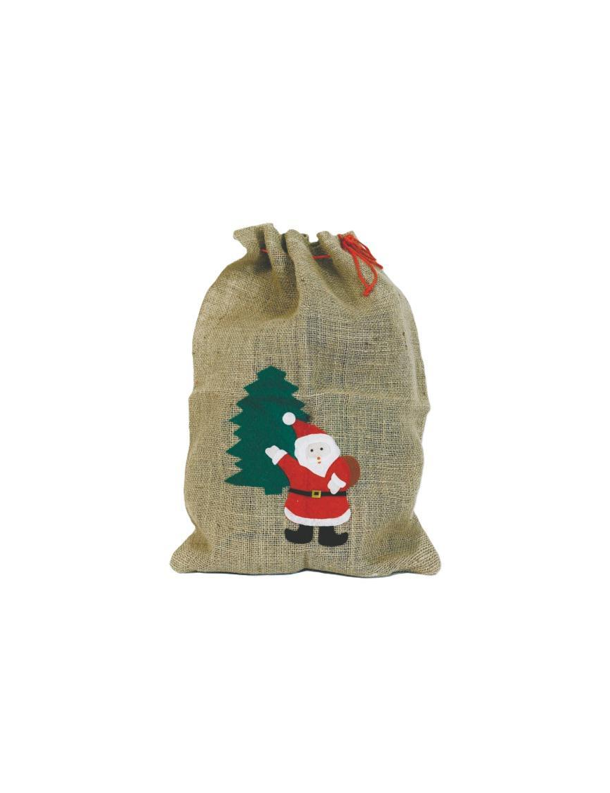 JUTE BAG WITH SANTA CLAUS 70x50cm