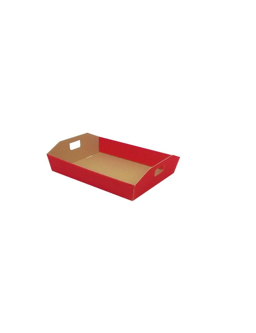 ONDA BASKET WITH HANDLES RED COLOR 31x24x6cm