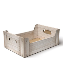 LINEA SHABBY WOOD CESTO VASSOIO 34x20x11cm