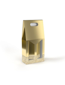GOLD GLITTER LINE 2-Seater BOTTLE HOLDER
