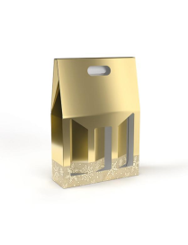 GOLD GLITTER LINE 3-seater BOTTLE HOLDER