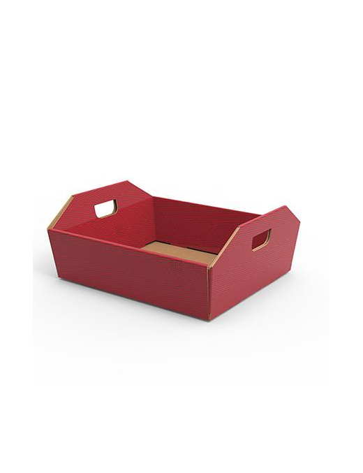 L.RED VELVET CESTA C/MAN 21,5x15,5x5
