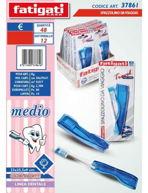 L.SP SPAZZOLINO DENTI DA VIAGGIO MEDIO