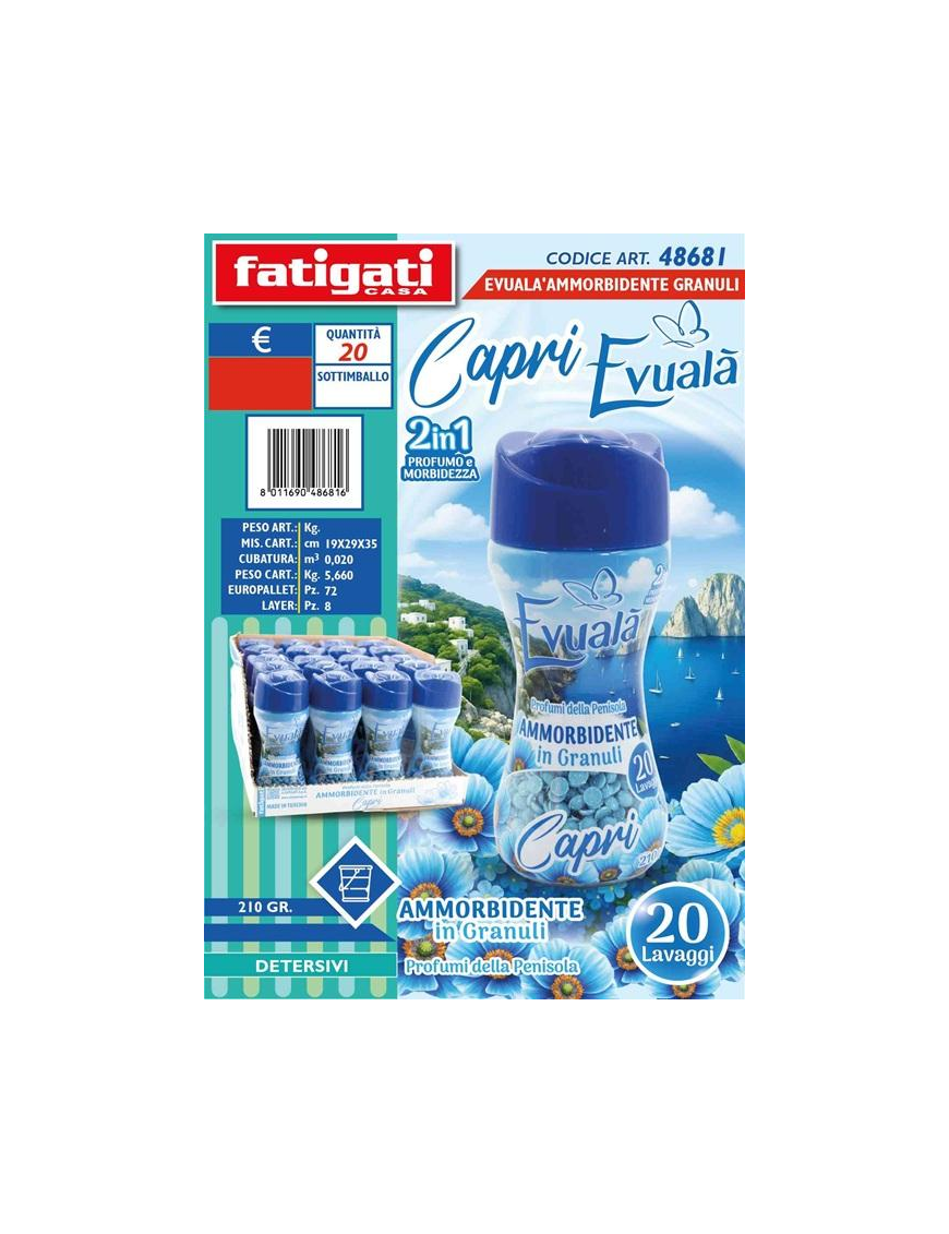 EVUALA AMMORBIDENTE GRANULI 210gr CAPRI