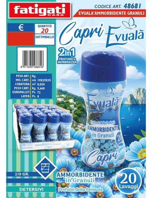 EVUALA AMMORBIDENTE GRANULI 210gr CAPRI