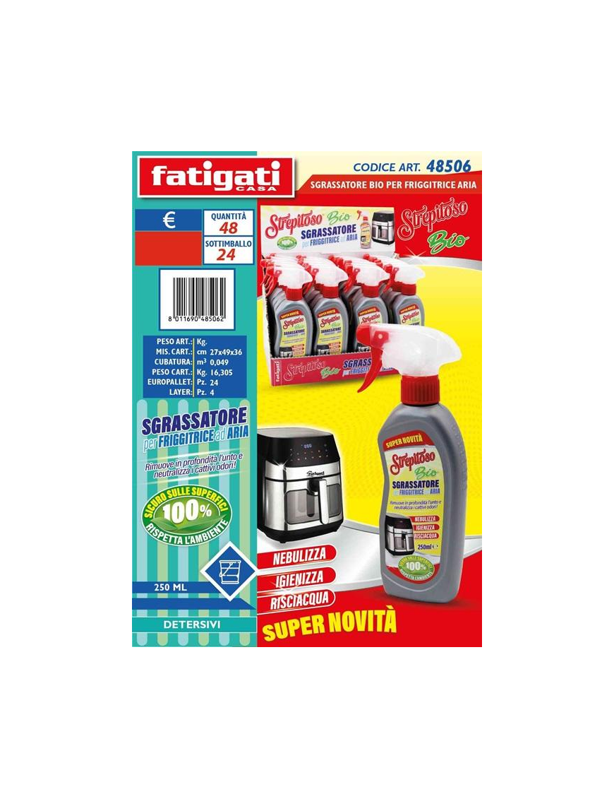 SGRASSATORE BIO X FRIGGITRICE 250ml 4850