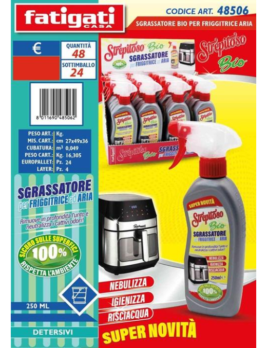 SGRASSATORE BIO X FRIGGITRICE 250ml 4850
