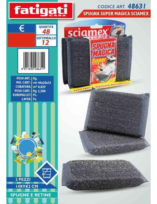 SPUGNA MAGICA SCIAMEX 2pz 48631
