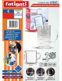 BROCCA GRADUATA VETRO BOROSILICATO 500ml