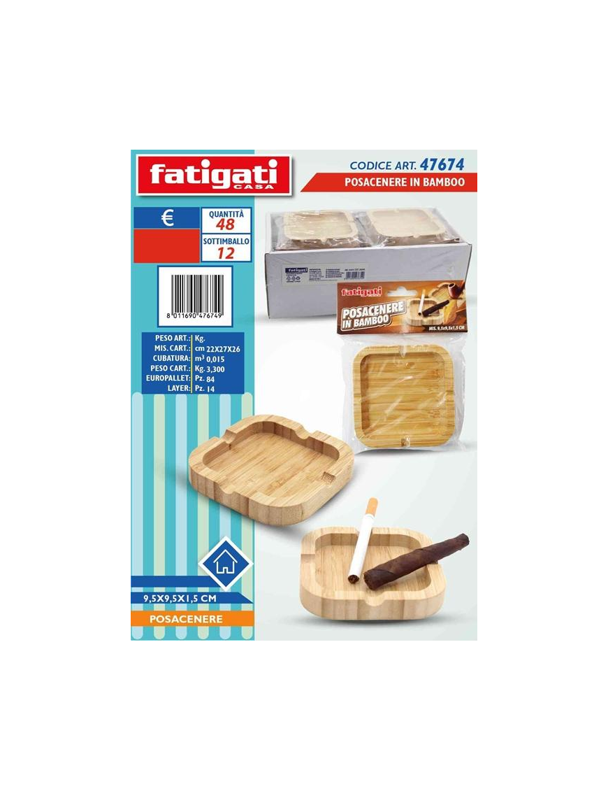 POSACENERE BAMBOO 9,5cm 47674