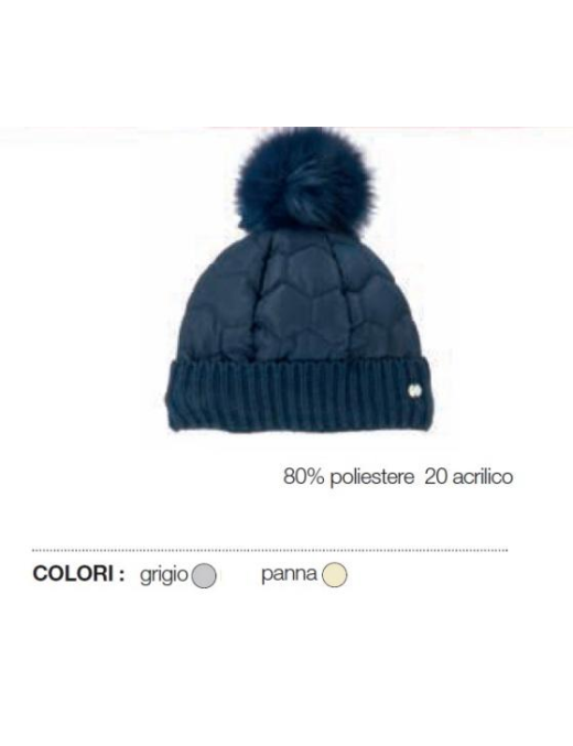 CAPPELLO DONNA GRIGIO/PANNA