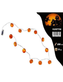 FESTONE 12 ZUCCHE LUMINOSE 200cm