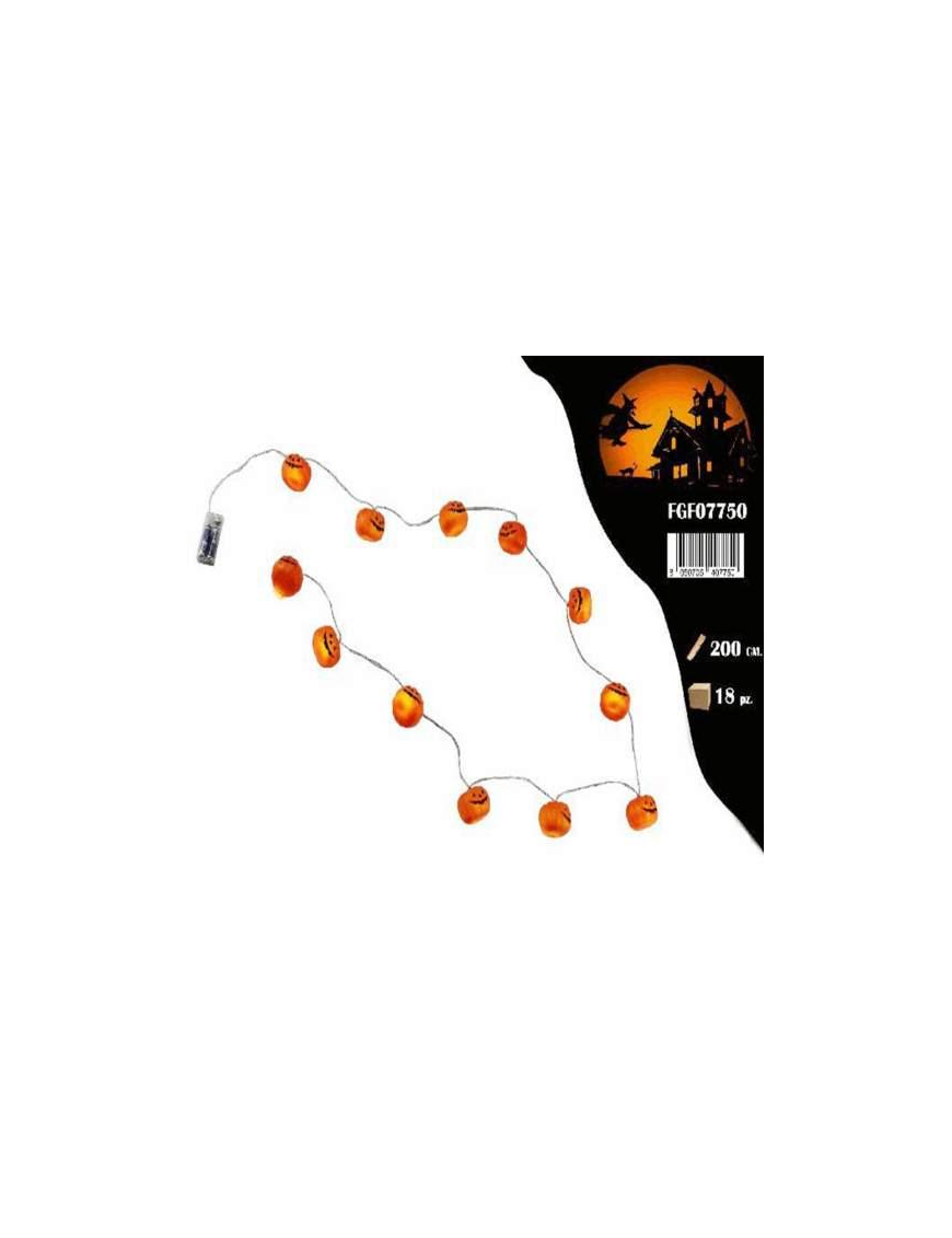 FESTONE 12 ZUCCHE LUMINOSE 200cm