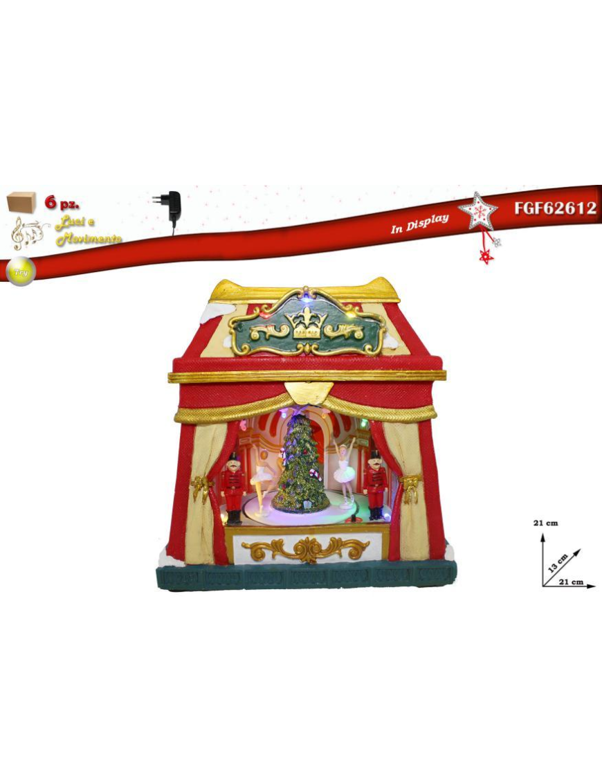 VILLAGGIO C/LUCE+MOVIM+LUCE 21x13x21 $$