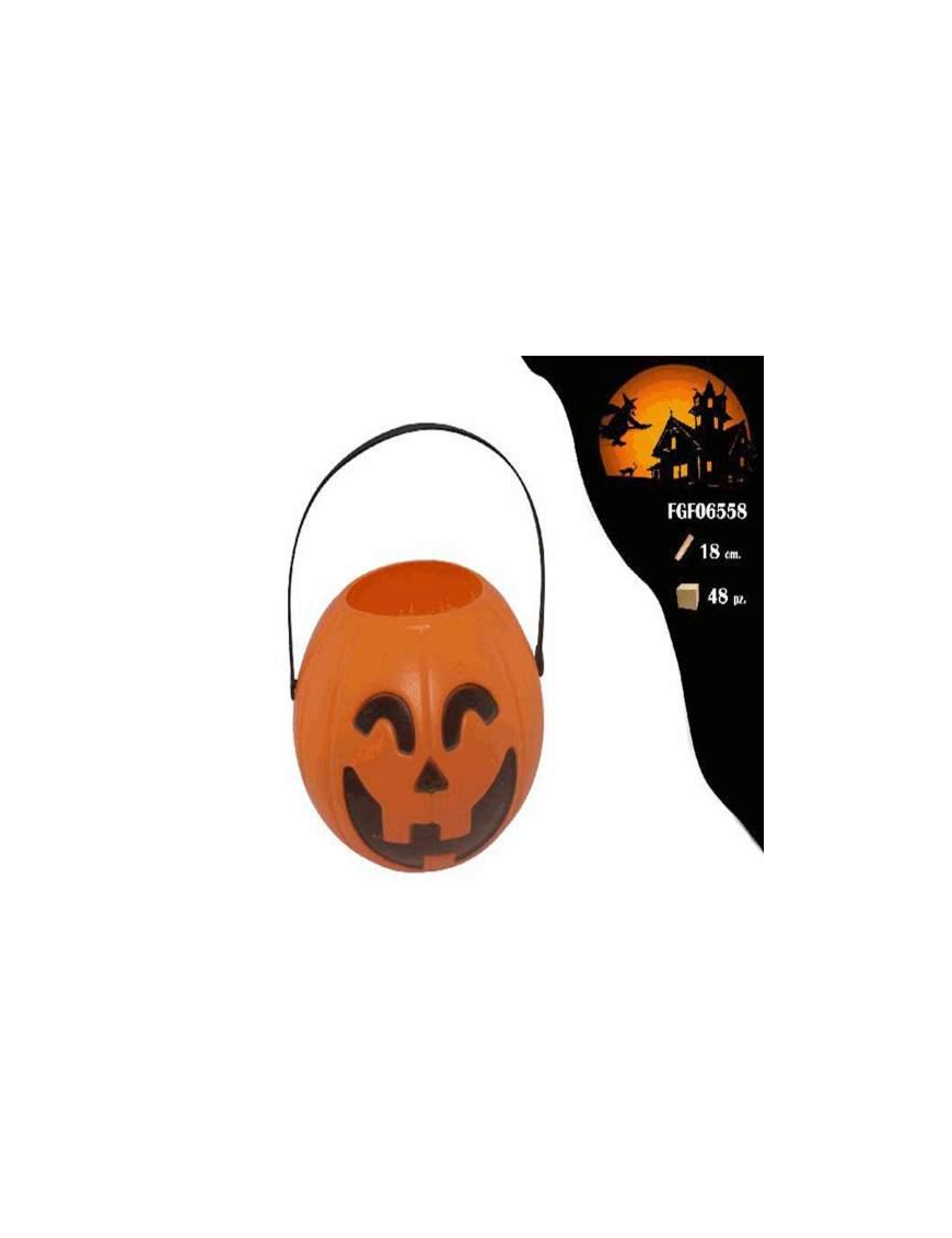 ZUCCA PLASTICA COLORI ARANCIO 18cm