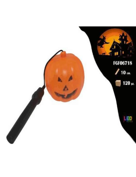 PLASTIC PUMPKIN WITH LIGHT 10cm
