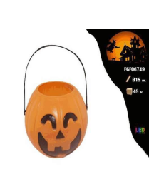 ZUCCA PLASTICA CON LUCE 18x15cm