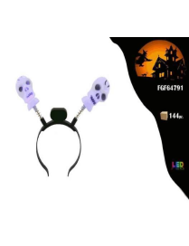 CERCHIETTO HALLOWEEN CON TESCHI LUMINOSI