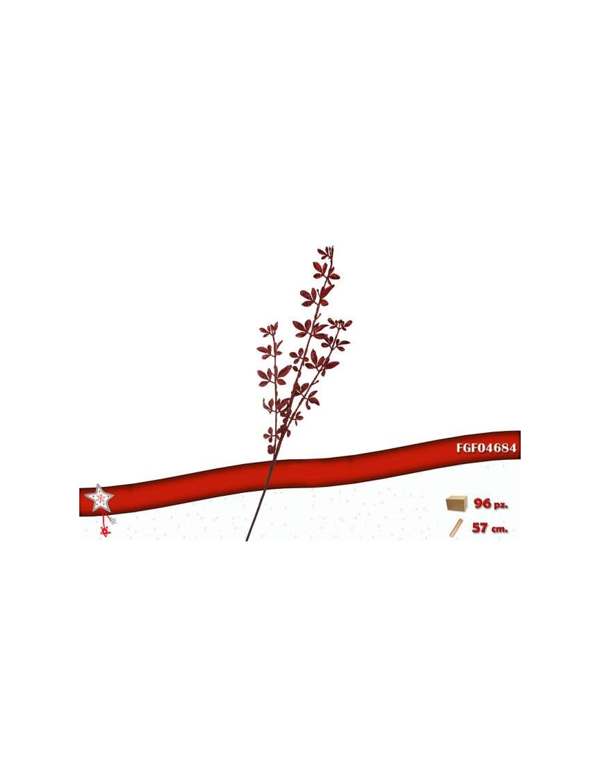 L.BRILLER RAMO COL ROSSO 57cm 04684 $$