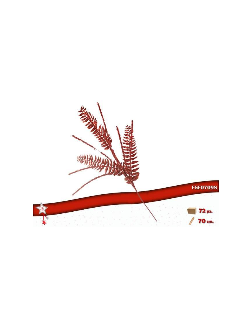 L.BRILLER RAMO+FIORI ROSSO 70cm 07098 $$