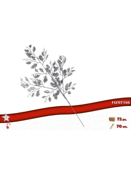 L.BRILLER RAMOeFIORI ARGENTO 70cm